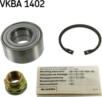 SKF VKBA 1402 - Комплект підшипника маточини колеса avtolavka.club