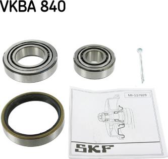 SKF VKBA 840 - Комплект підшипника маточини колеса avtolavka.club