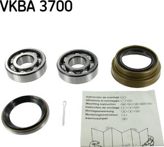 SKF VKBA 3700 - Комплект підшипника маточини колеса avtolavka.club