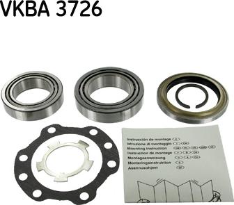 SKF VKBA 3726 - Комплект підшипника маточини колеса avtolavka.club