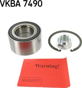 SKF VKBA 7490 - Комплект підшипника маточини колеса avtolavka.club