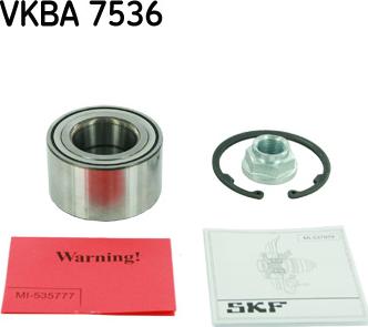 SKF VKBA 7536 - Комплект підшипника маточини колеса avtolavka.club