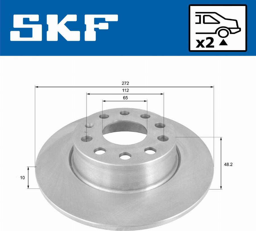 SKF VKBD 90041 S2 - Гальмівний диск avtolavka.club