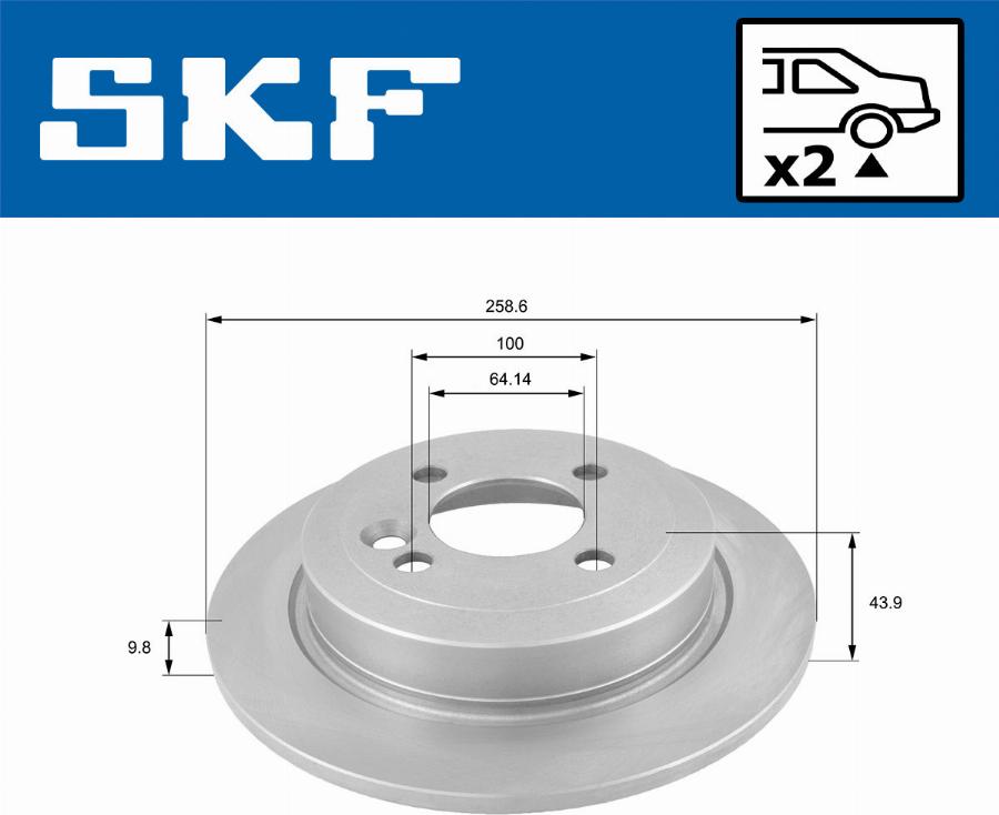 SKF VKBD 90050 S2 - Гальмівний диск avtolavka.club