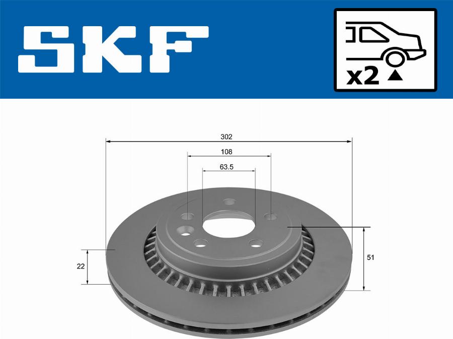 SKF VKBD 90084 V2 - Гальмівний диск avtolavka.club