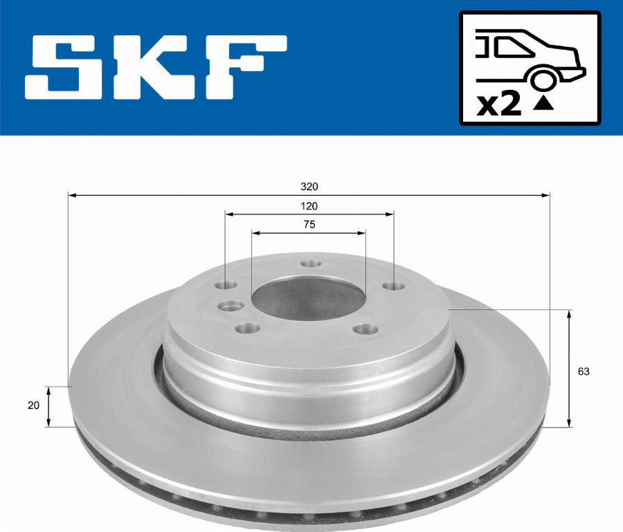 SKF VKBD 90180 V2 - Гальмівний диск avtolavka.club