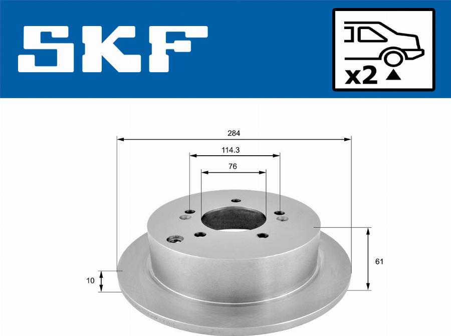 SKF VKBD 90249 S2 - Гальмівний диск avtolavka.club