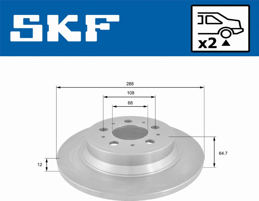 SKF VKBD 90202 S2 - Гальмівний диск avtolavka.club