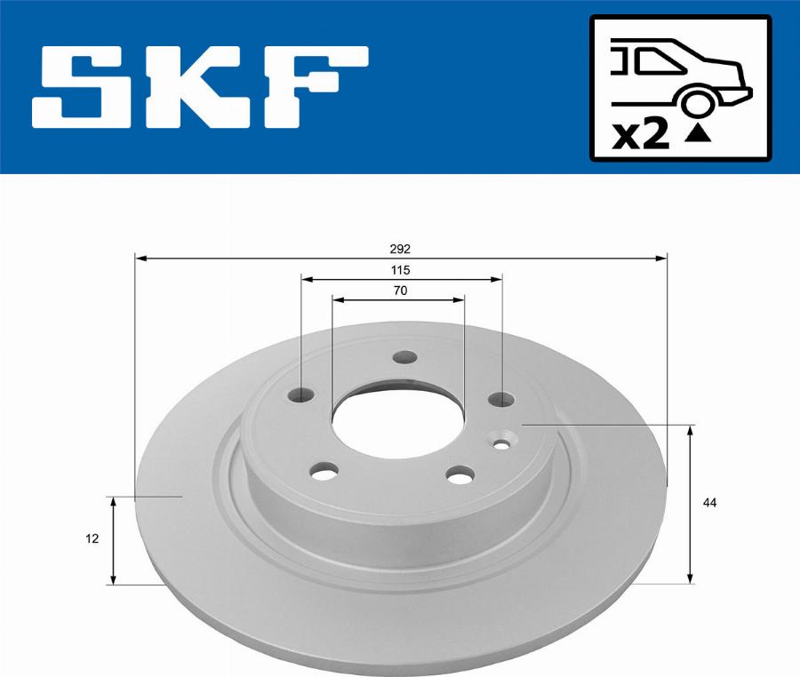 SKF VKBD 90229 S2 - Гальмівний диск avtolavka.club