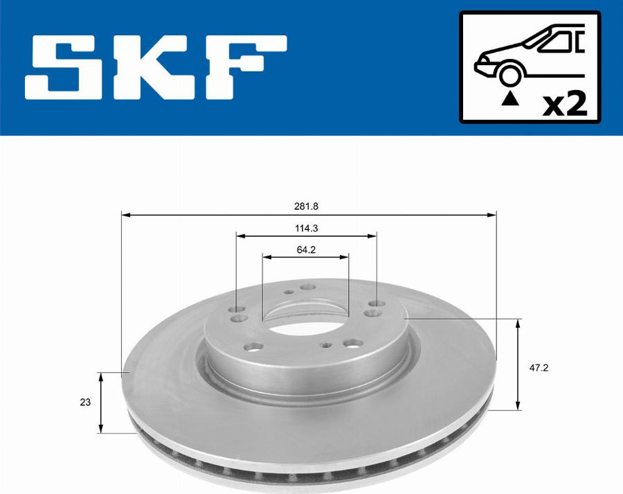 SKF VKBD 80095 V2 - Гальмівний диск avtolavka.club