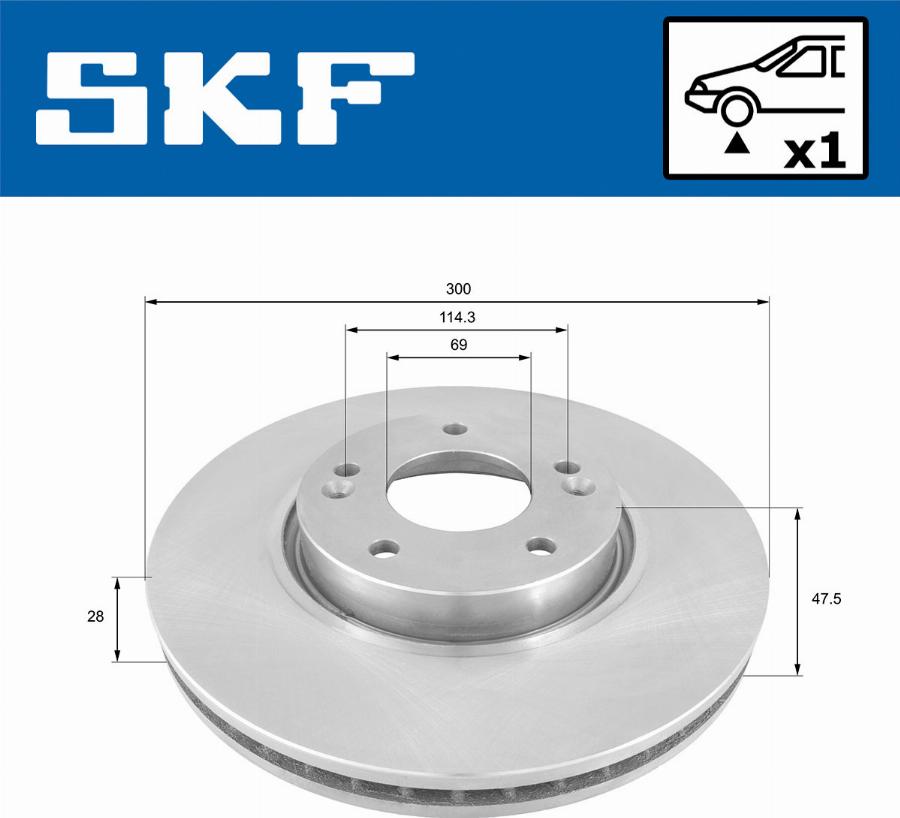 SKF VKBD 80019 V1 - Гальмівний диск avtolavka.club