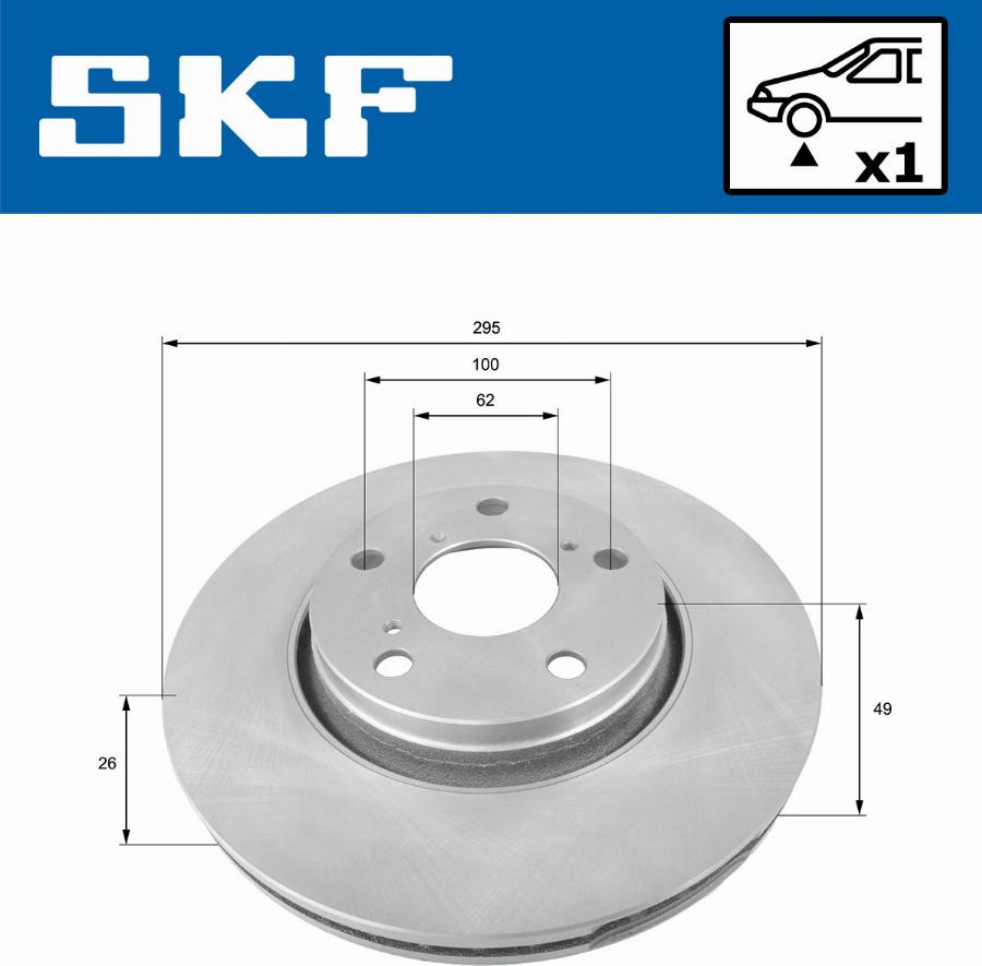 SKF VKBD 80078 V1 - Гальмівний диск avtolavka.club