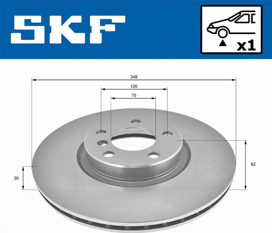 SKF VKBD 80199 V1 - Гальмівний диск avtolavka.club