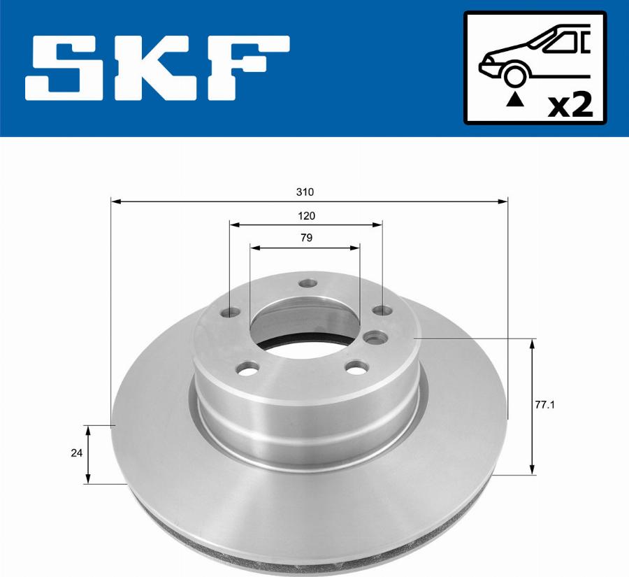 SKF VKBD 80196 V2 - Гальмівний диск avtolavka.club