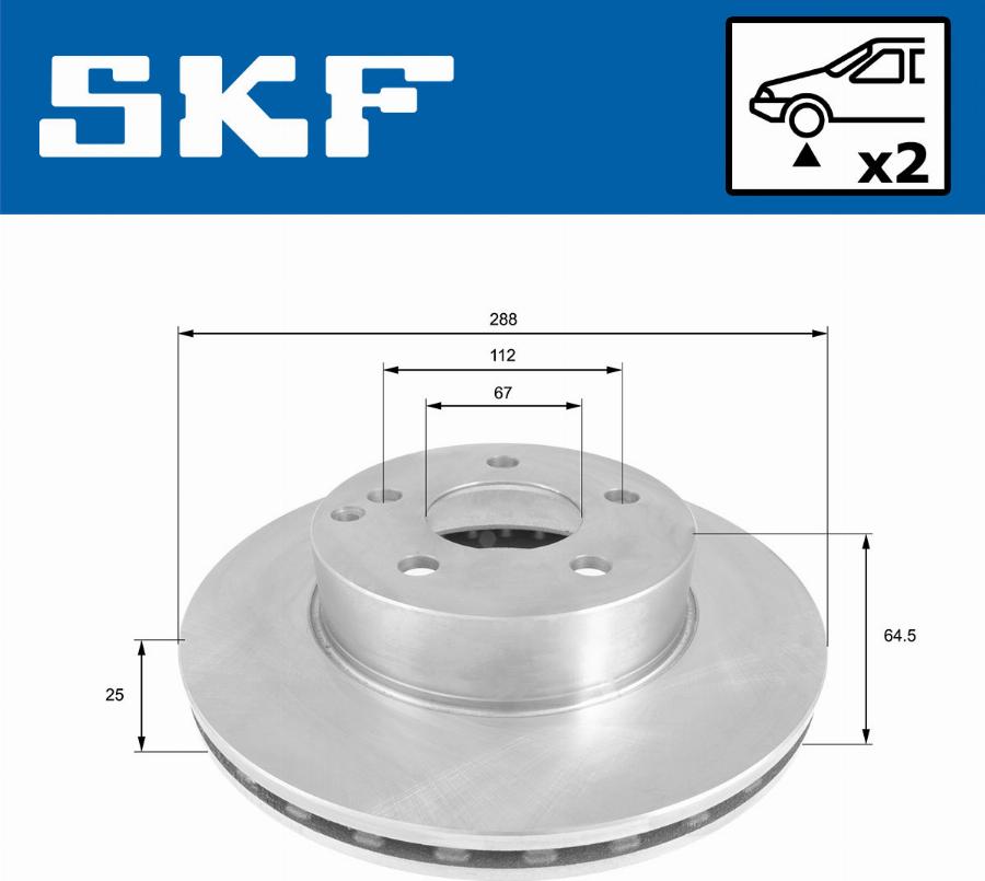 SKF VKBD 80143 V2 - Гальмівний диск avtolavka.club