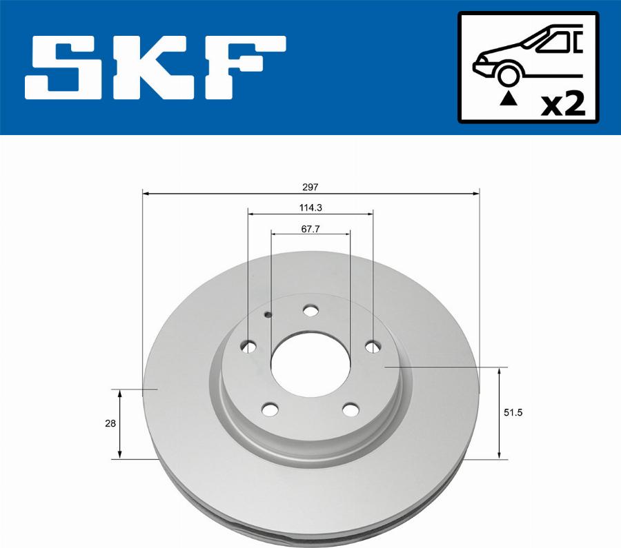 SKF VKBD 80147 V2 - Гальмівний диск avtolavka.club