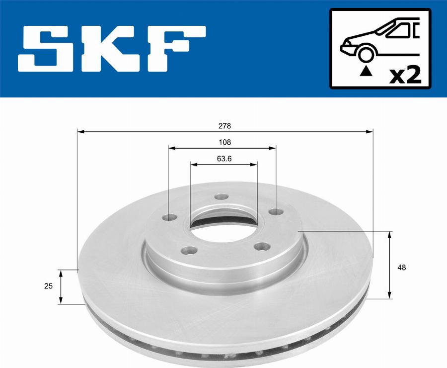 SKF VKBD 80103 V2 - Гальмівний диск avtolavka.club