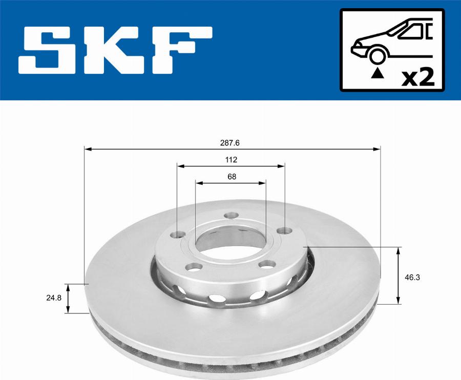 SKF VKBD 80189 V2 - Гальмівний диск avtolavka.club