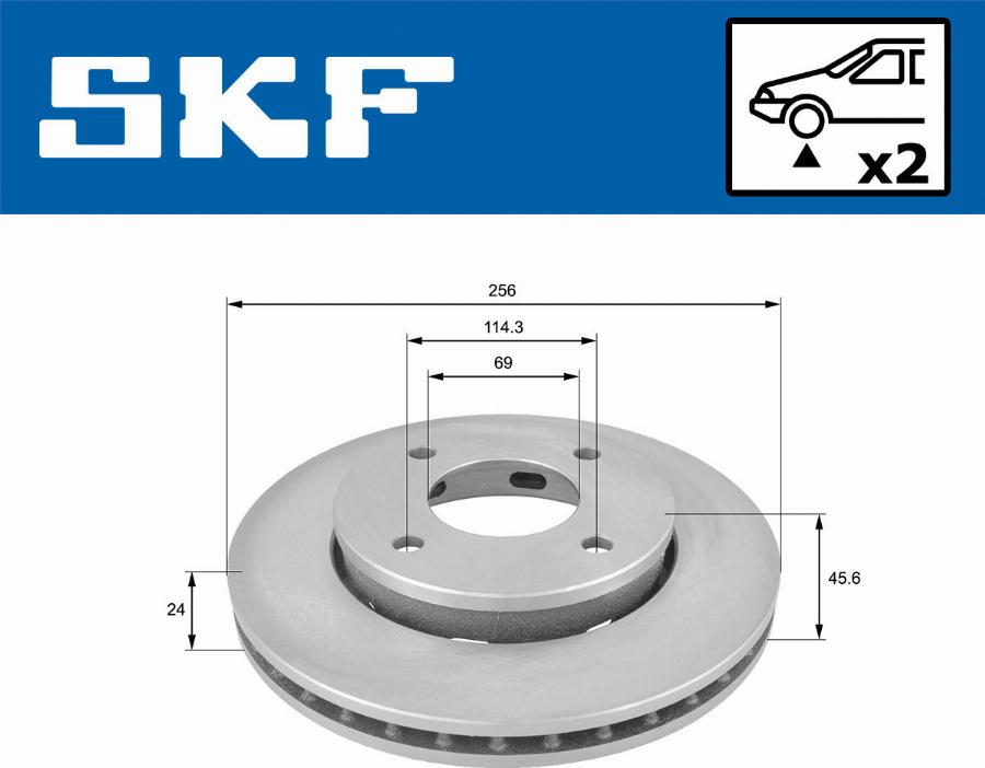 SKF VKBD 80176 V2 - Гальмівний диск avtolavka.club