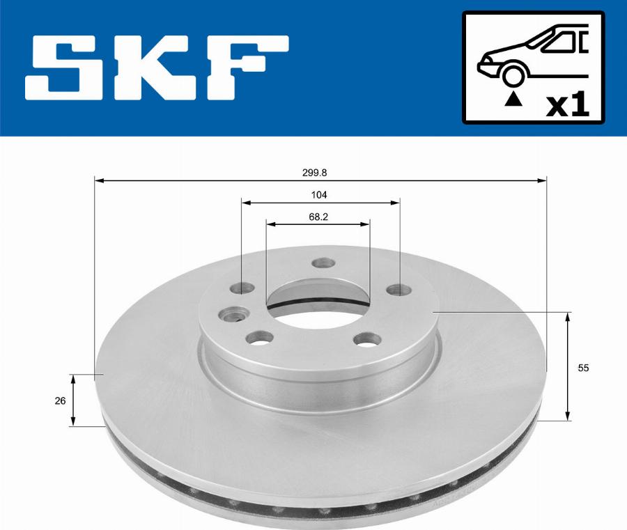 SKF VKBD 80322 V1 - Гальмівний диск avtolavka.club