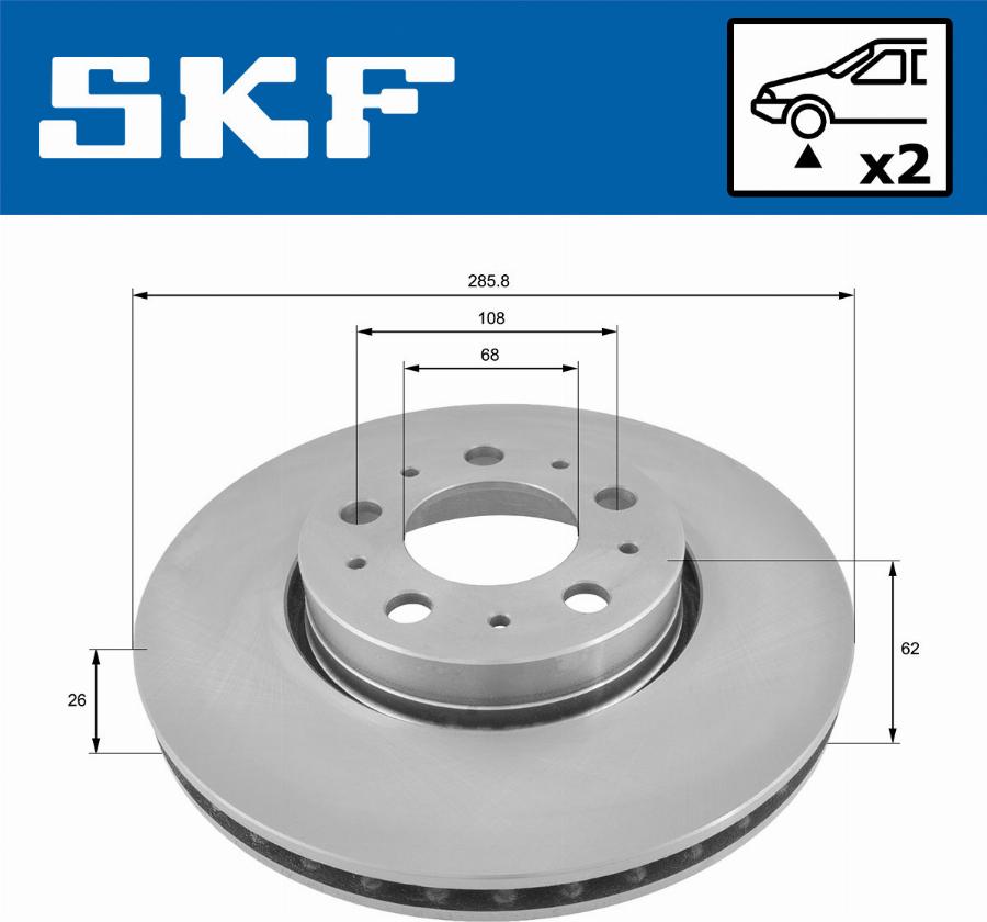 SKF VKBD 80261 V2 - Гальмівний диск avtolavka.club