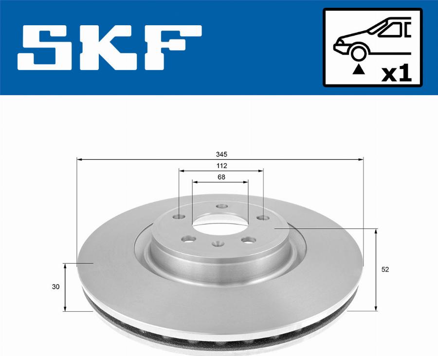 SKF VKBD 80286 V1 - Гальмівний диск avtolavka.club