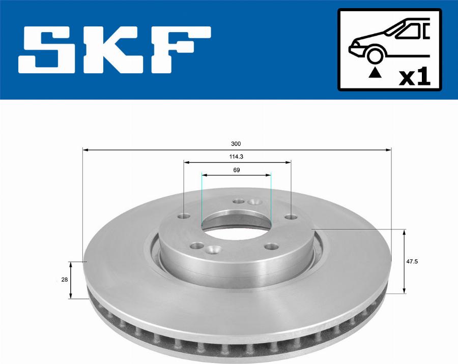 SKF VKBD 80236 V1 - Гальмівний диск avtolavka.club