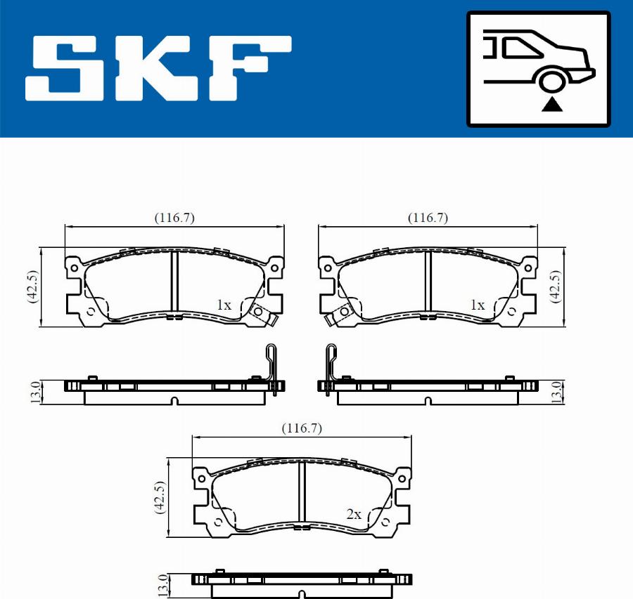 SKF VKBP 90903 A - Гальмівні колодки, дискові гальма avtolavka.club