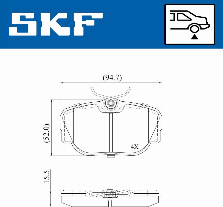 SKF VKBP 90938 - Гальмівні колодки, дискові гальма avtolavka.club