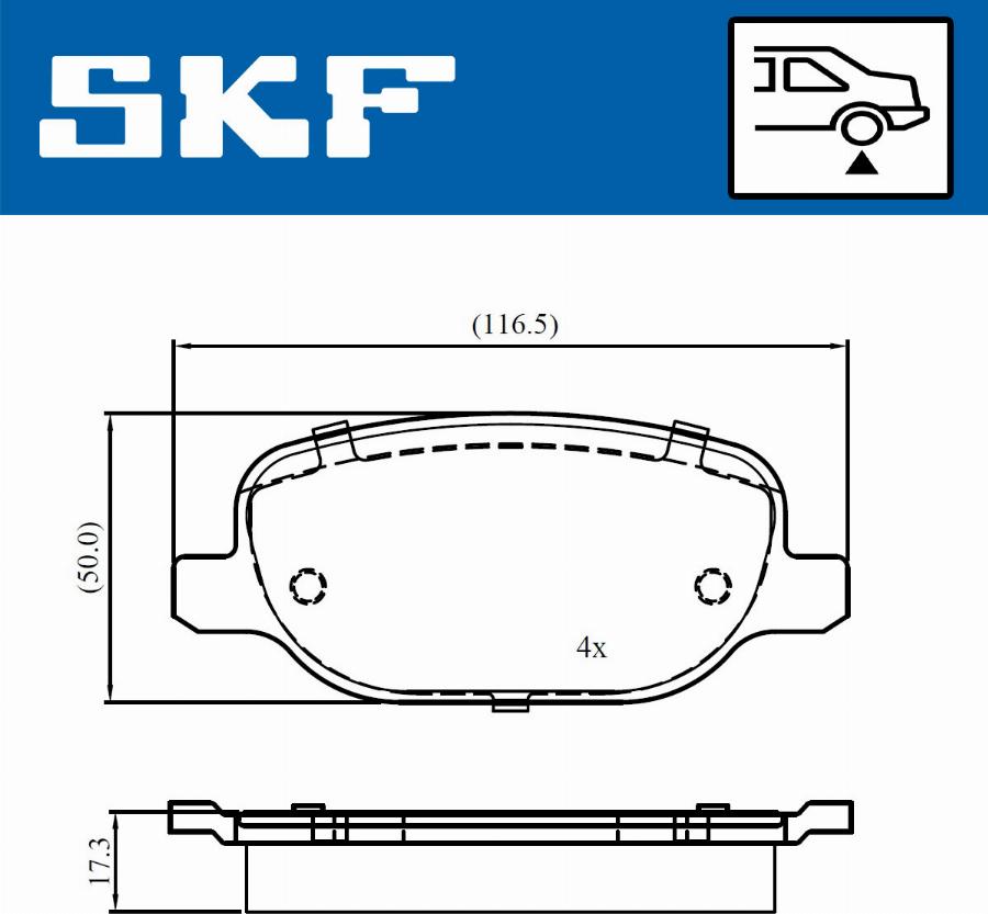 SKF VKBP 90972 - Гальмівні колодки, дискові гальма avtolavka.club