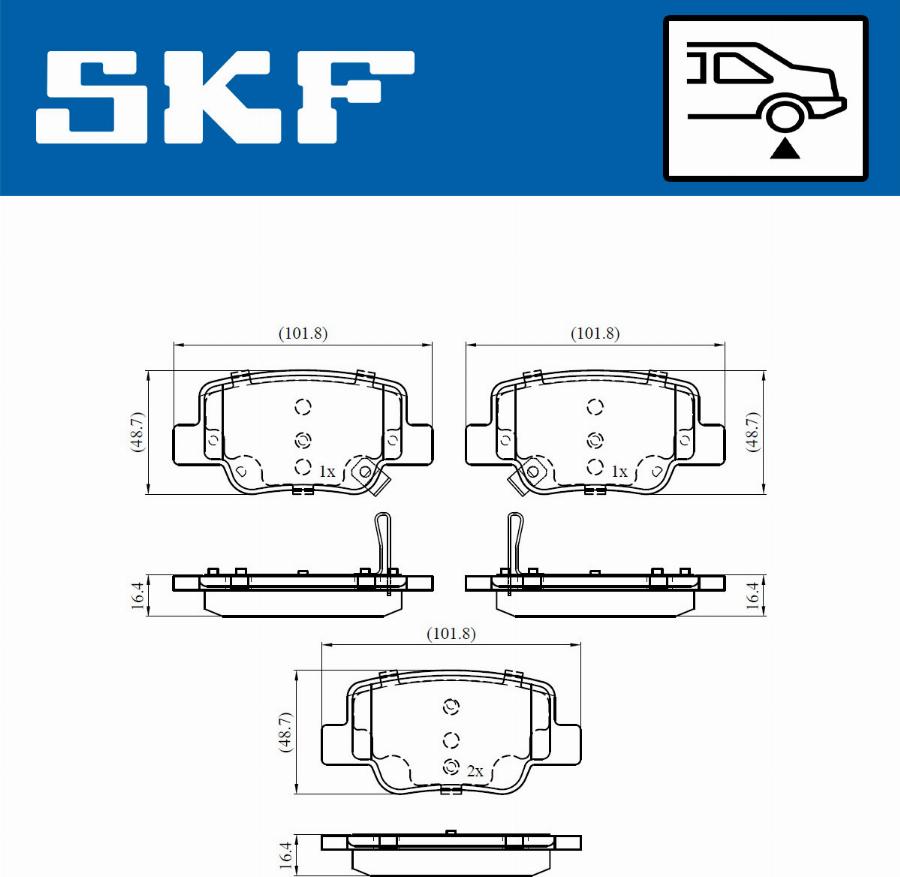 SKF VKBP 90496 A - Гальмівні колодки, дискові гальма avtolavka.club