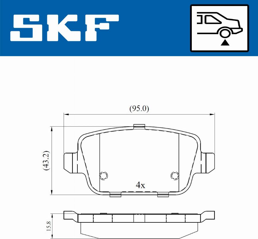 SKF VKBP 90498 - Гальмівні колодки, дискові гальма avtolavka.club