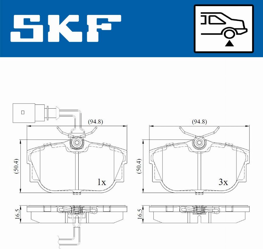 SKF VKBP 90493 E - Гальмівні колодки, дискові гальма avtolavka.club