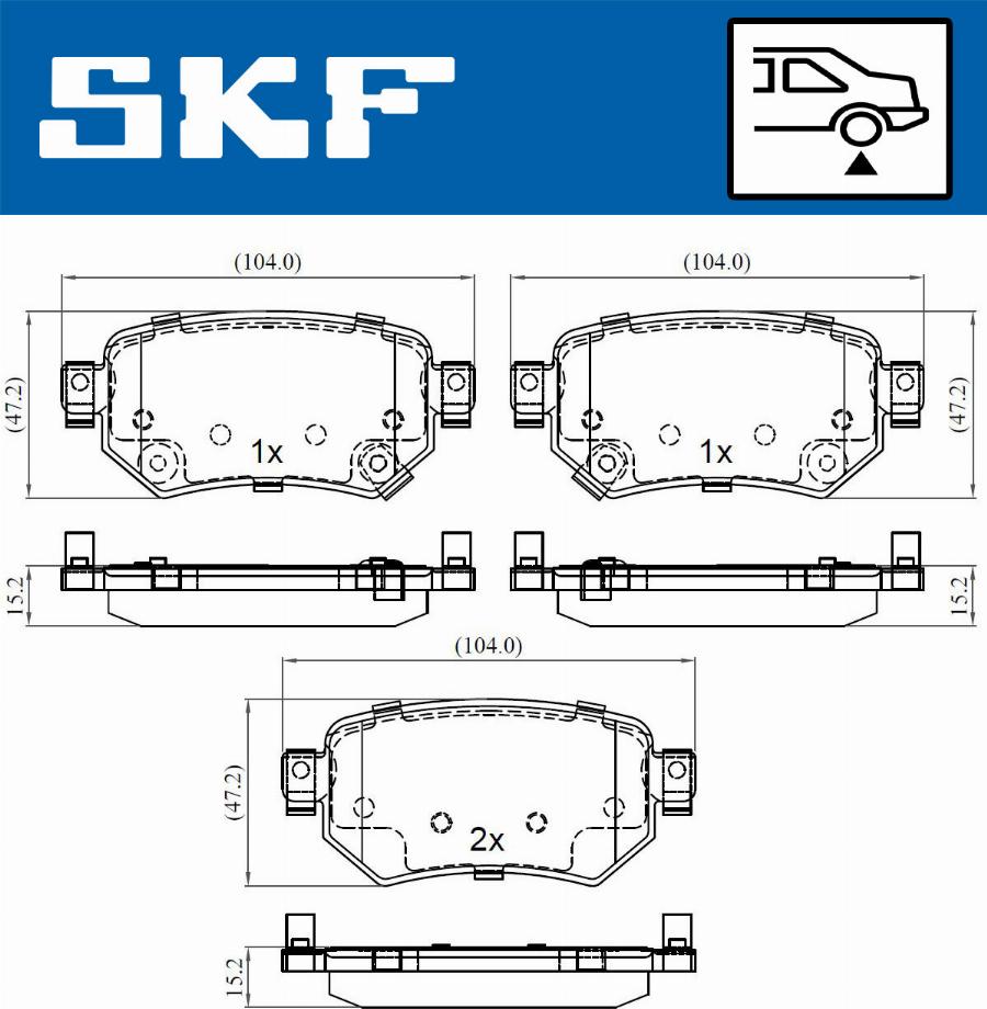 SKF VKBP 90497 A - Гальмівні колодки, дискові гальма avtolavka.club