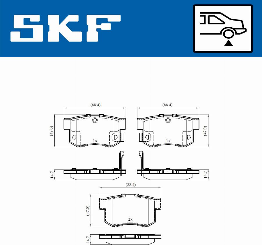 SKF VKBP 90451 A - Гальмівні колодки, дискові гальма avtolavka.club