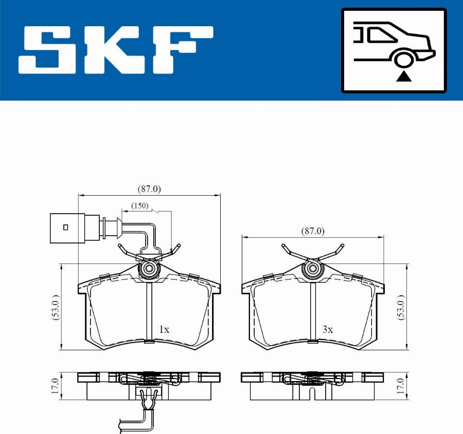 SKF VKBP 90452 E - Гальмівні колодки, дискові гальма avtolavka.club