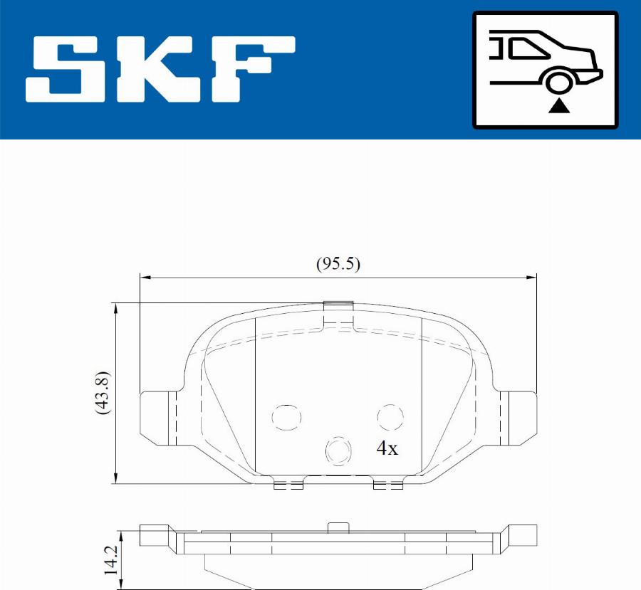 SKF VKBP 90414 - Гальмівні колодки, дискові гальма avtolavka.club