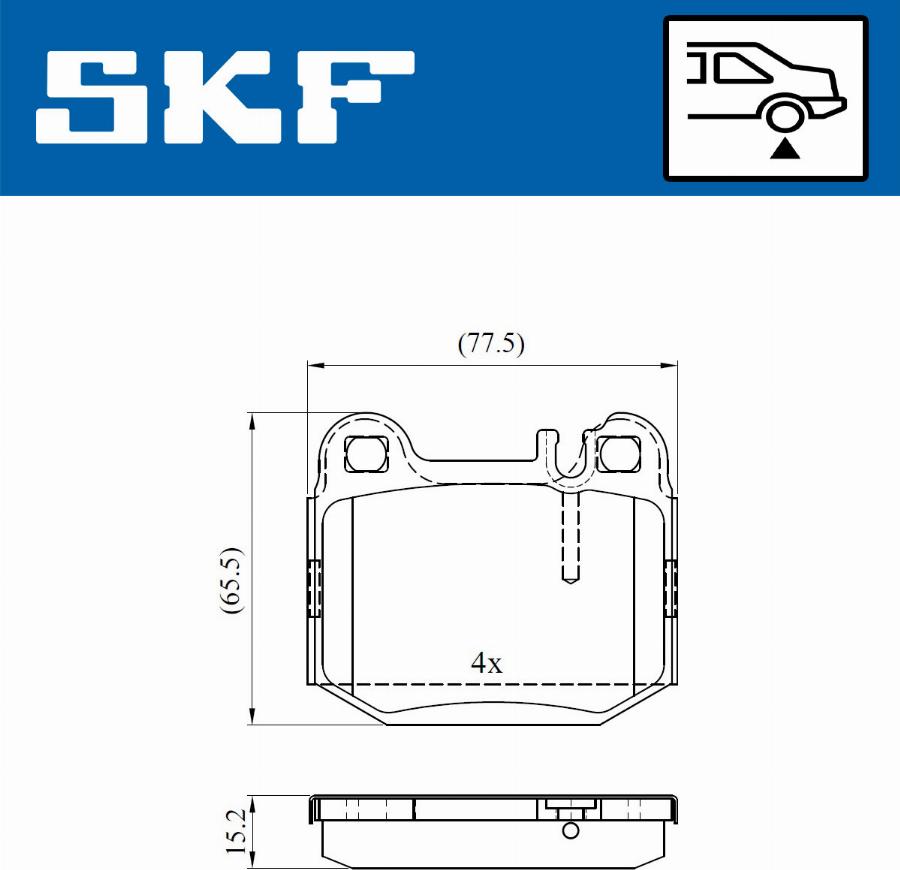 SKF VKBP 90482 - Гальмівні колодки, дискові гальма avtolavka.club