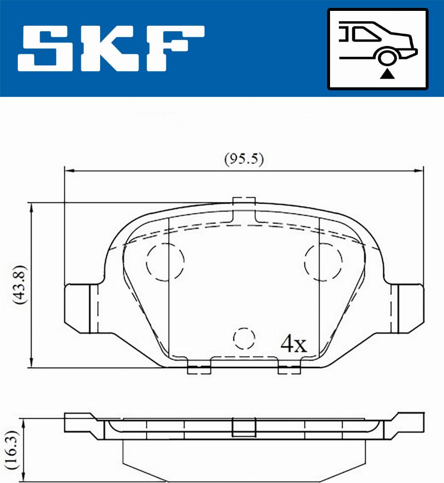 SKF VKBP 90472 - Гальмівні колодки, дискові гальма avtolavka.club