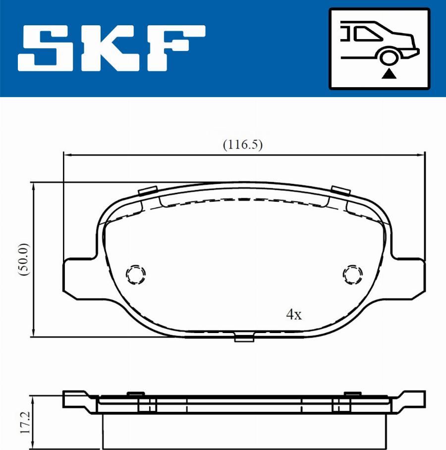 SKF VKBP 90565 - Гальмівні колодки, дискові гальма avtolavka.club