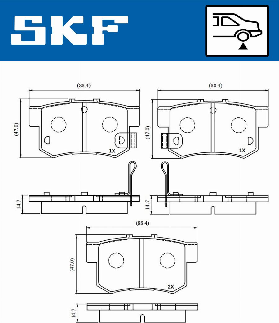 SKF VKBP 90505 A - Гальмівні колодки, дискові гальма avtolavka.club