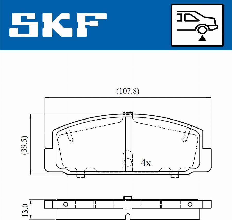 SKF VKBP 90587 - Гальмівні колодки, дискові гальма avtolavka.club