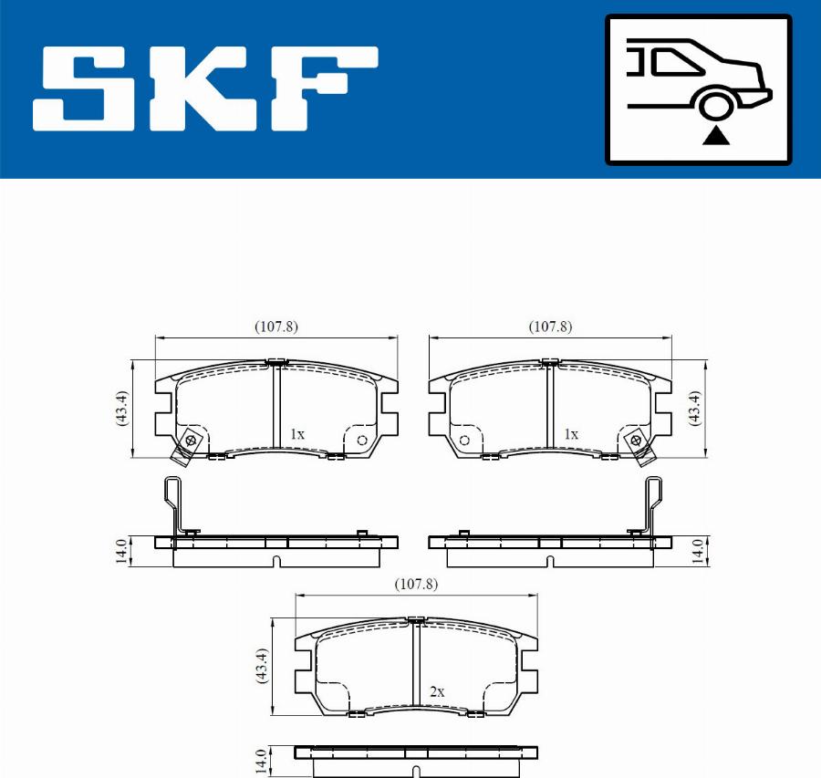 SKF VKBP 90571 A - Гальмівні колодки, дискові гальма avtolavka.club