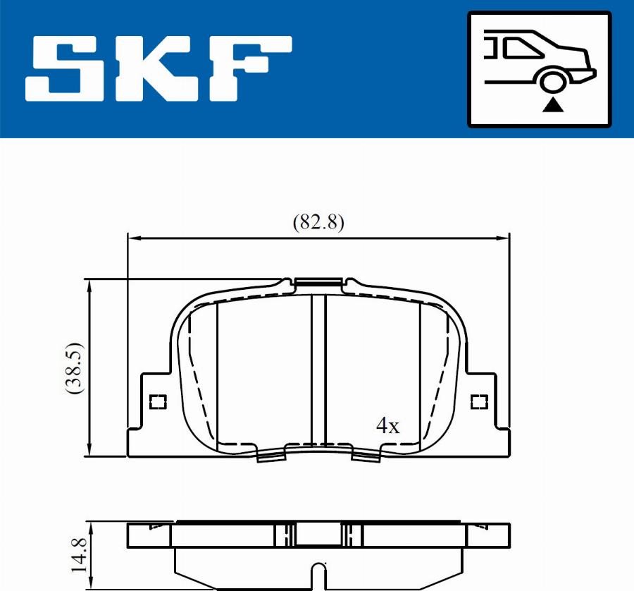 SKF VKBP 90658 - Гальмівні колодки, дискові гальма avtolavka.club