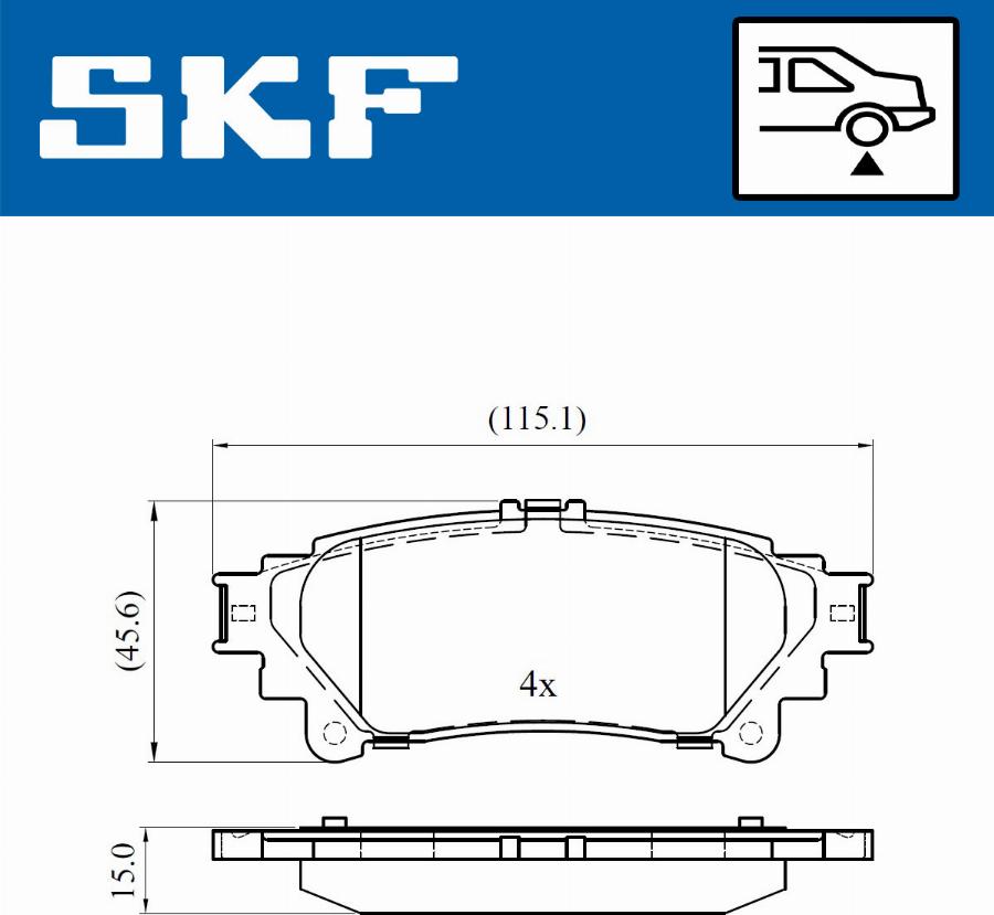 SKF VKBP 90604 - Гальмівні колодки, дискові гальма avtolavka.club