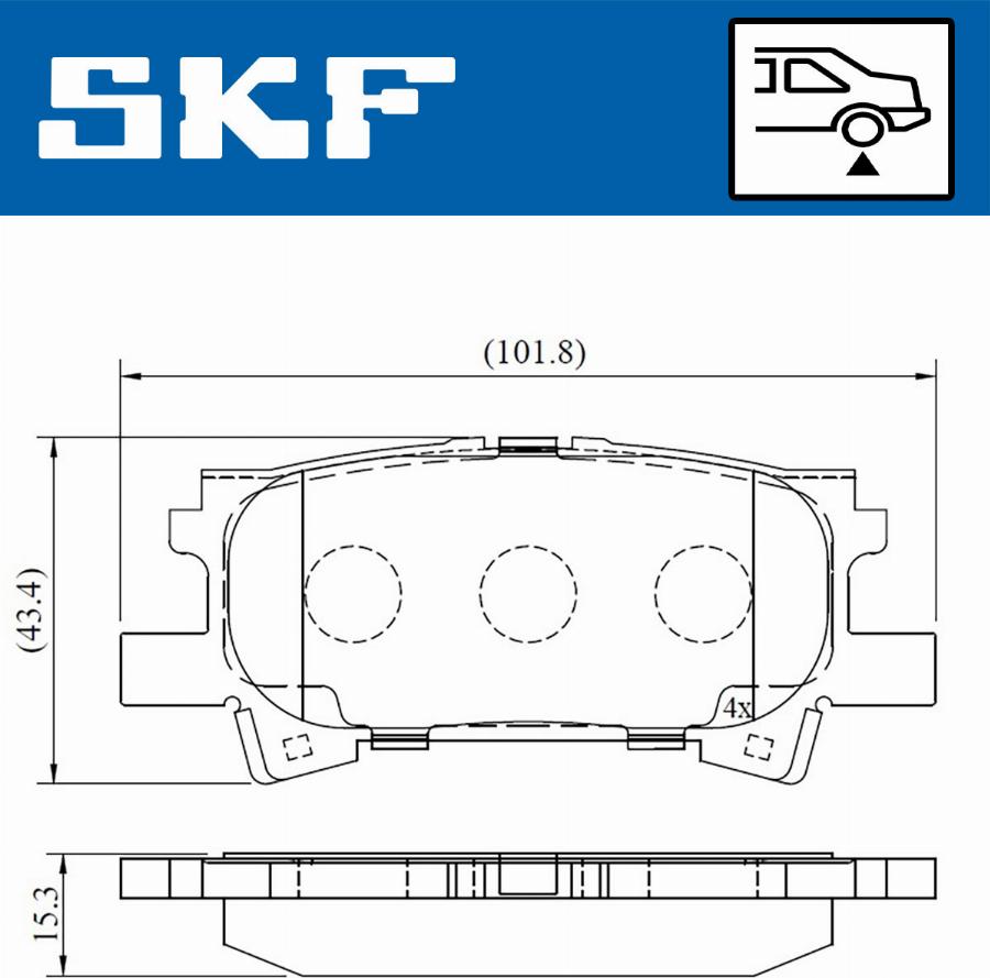 SKF VKBP 90615 - Гальмівні колодки, дискові гальма avtolavka.club