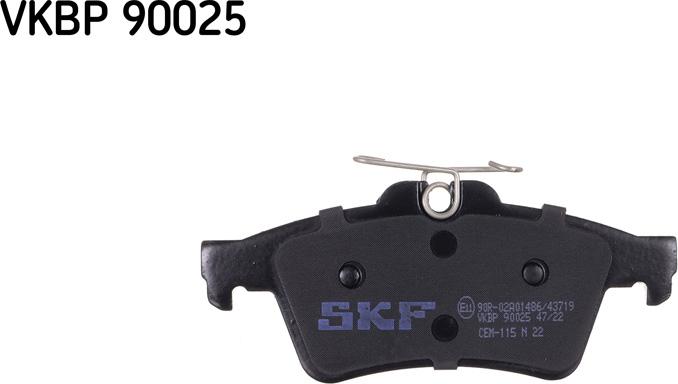 SKF VKBP 90025 - Гальмівні колодки, дискові гальма avtolavka.club