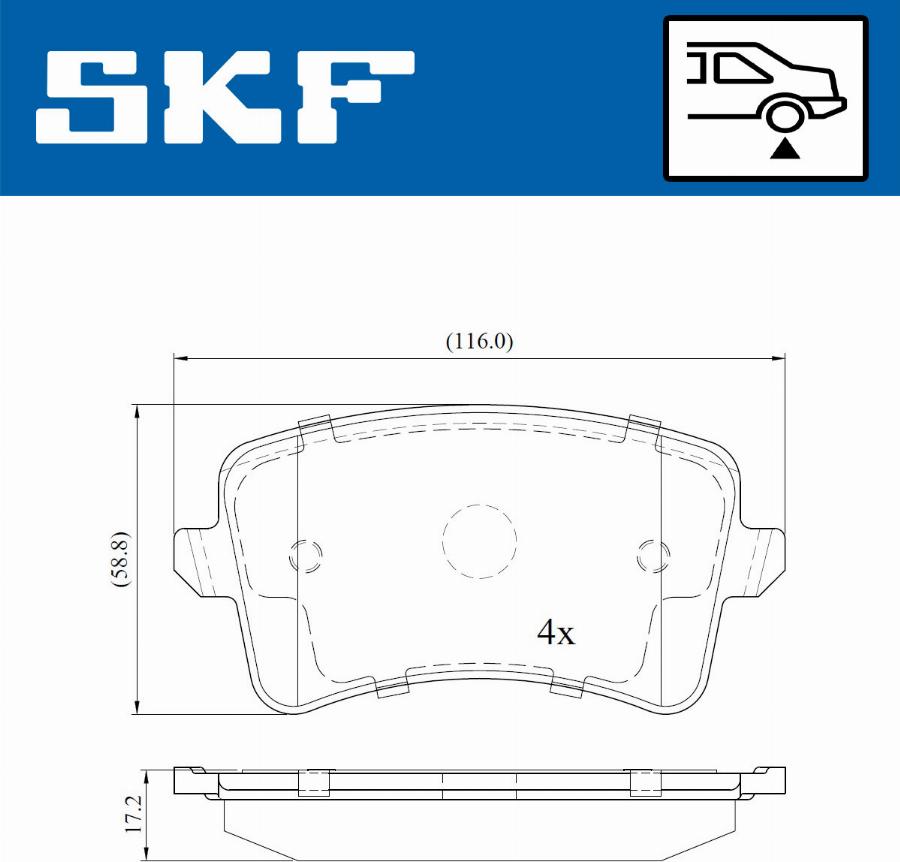 SKF VKBP 90150 - Гальмівні колодки, дискові гальма avtolavka.club