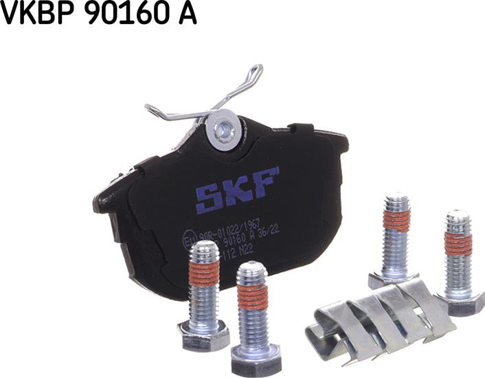 SKF VKBP 90160 A - Гальмівні колодки, дискові гальма avtolavka.club