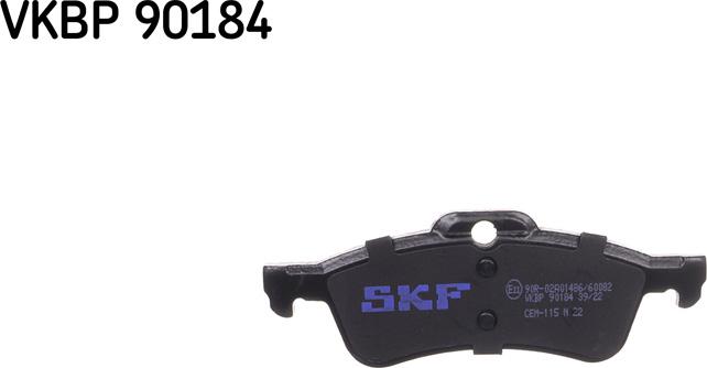 SKF VKBP 90184 - Гальмівні колодки, дискові гальма avtolavka.club